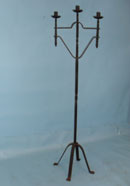 Tall floor standing candelabra - hand forged scrolls & twists
